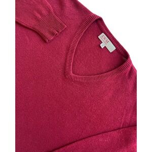 EWM Mens Lambswool V Neck Sweater Red Size M Long Sleeve Knitwear Pure‎ wool